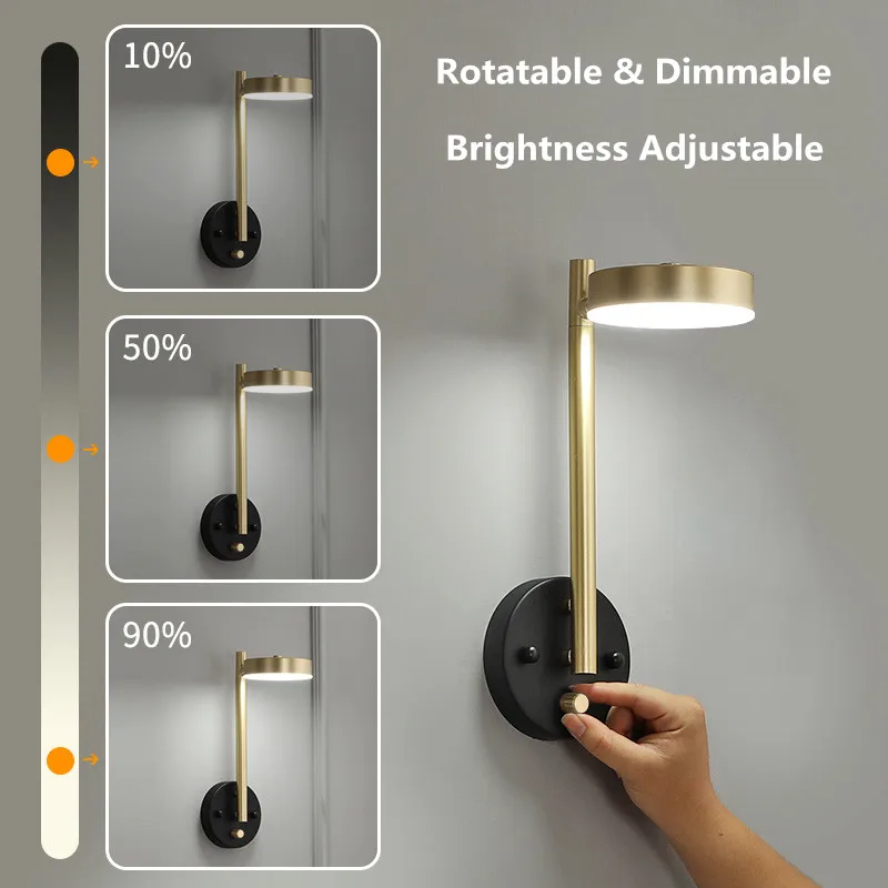 (Бесплатная Светодиодная лампа) современная настенная лампа с регулируемой