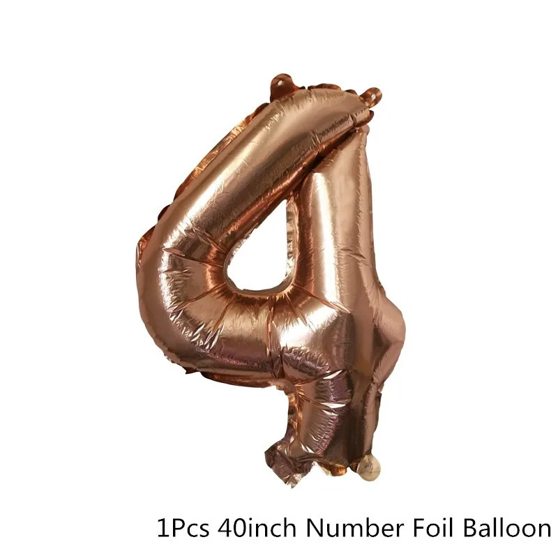 Chicinlife Rosegold 0-9 цифры шар с днем рождения сердце шар взрослых юбилей 1st украшения для свадьбы и дня рождения поставки - Цвет: 4