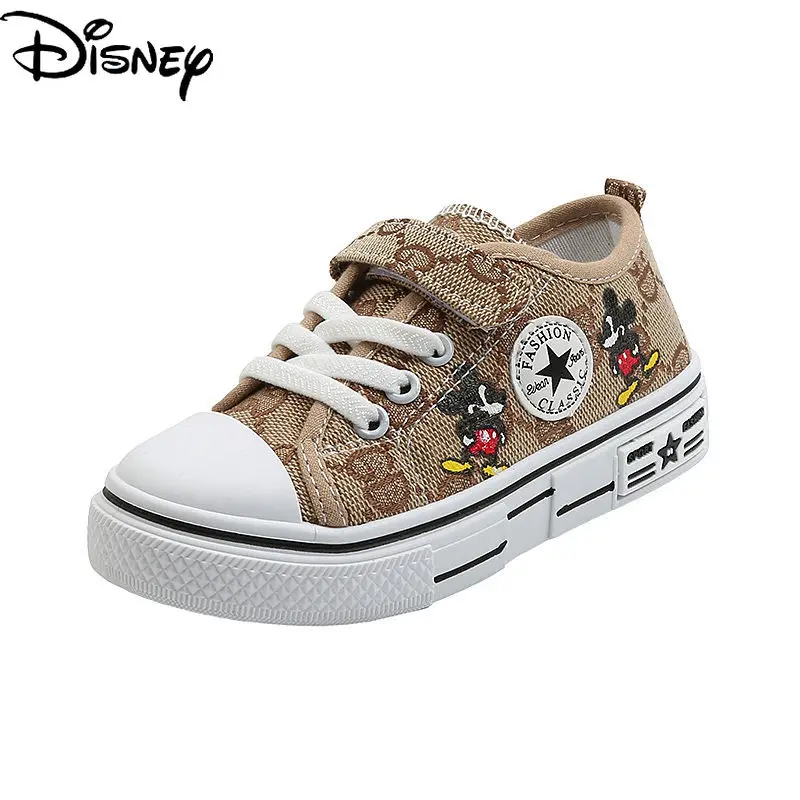 

Disney Fashion Soft-soled Breathable Non-slip Flat Shoes Simple Cute Cartoon Solid-soled Children's Cloth Shoes