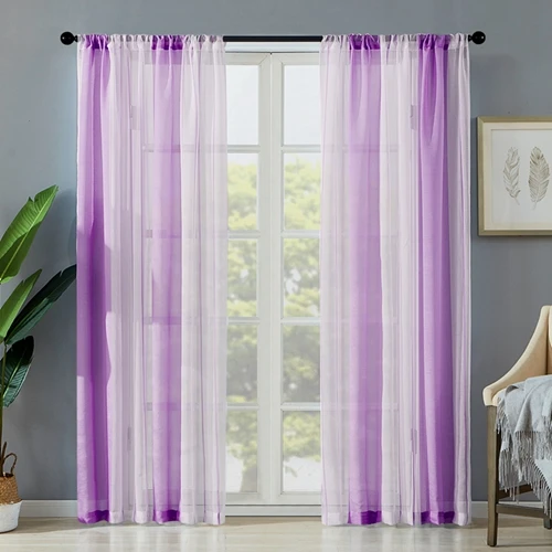 

Yaapeet 1pc Modern Stripes Sheer Curtain Japan Style Tull Curtain Brief 4 Colors Window Curtain Bedroom Popular Window Drapes