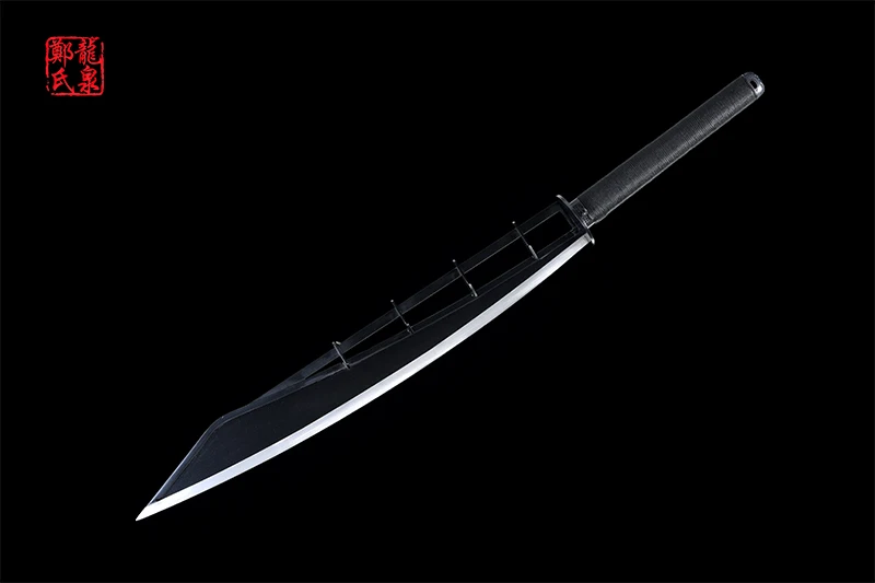 ZS-9499D Фильм с изображением меча "Катана" Самурай для Мстителей: меч ронина соколиный глаз в конце игры с покрытием из углеродистой стали с черным лезвием PU сумка из готового металла - Цвет: ZS-9499D
