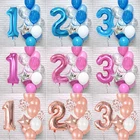 Воздушные шары для дня рождения, латекс, голубыерозовые, 12 шт.
