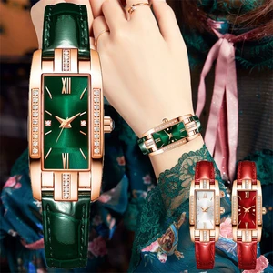 Women's Top Luxury Green Fashion Mini Watches Casual Sport Watch For Women Ladies Leather Quartz Women's WristWatch montre femme