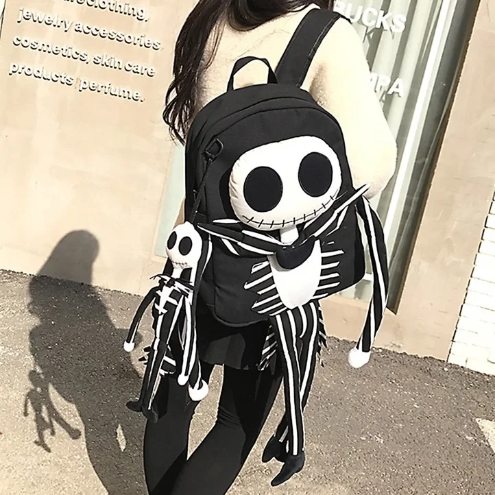 

Забавный рюкзак с черепом для женщин и мужчин, Повседневная холщовая школьная сумка, большой рюкзак для ноутбука, женские дорожные сумки, но...