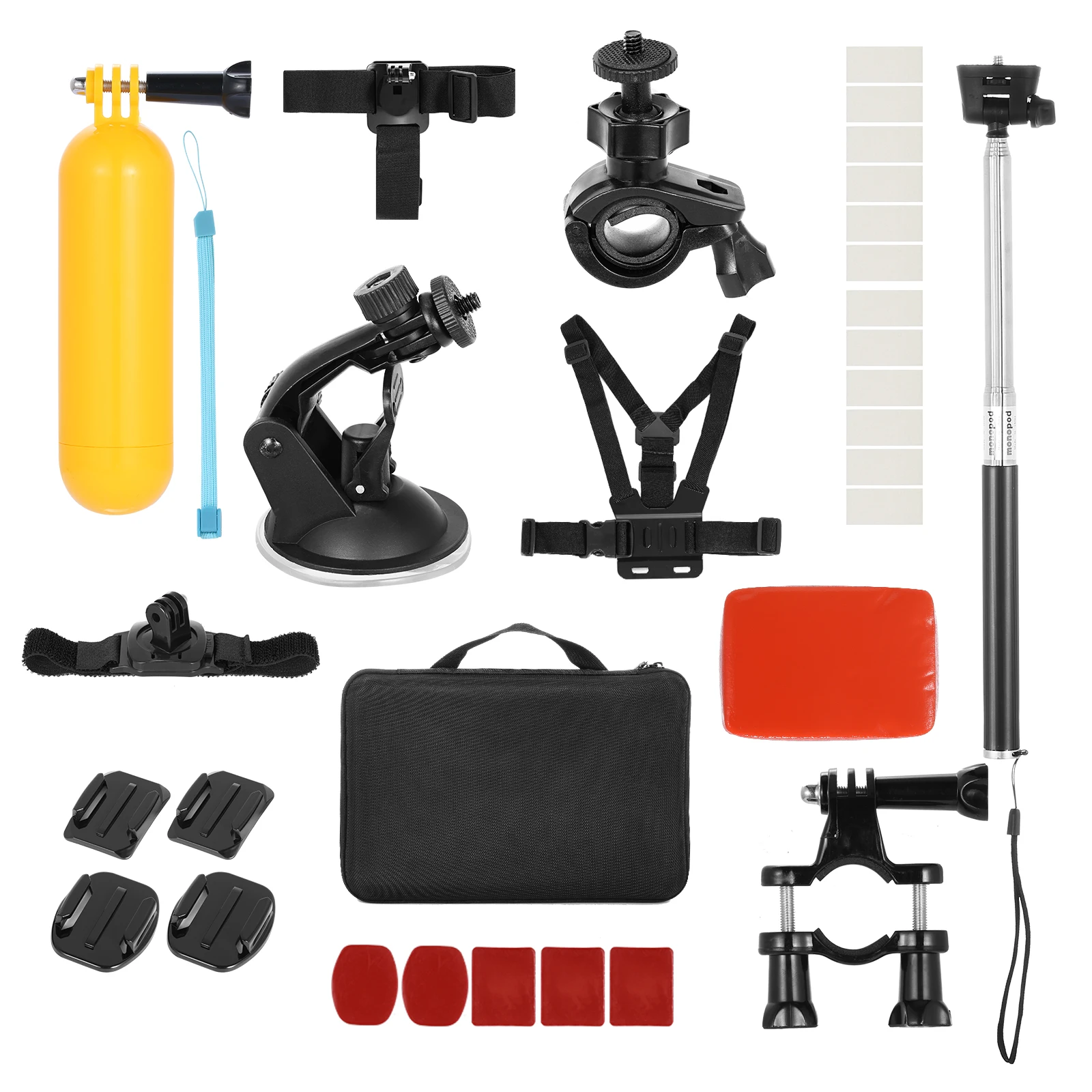 

Andoer 30-in-1 Action Camera Accessories Sports Camera for GoPro Hero 9 8 Max 7 6 5 Insta360 SJCAM Action Cameras Carrying Case
