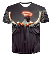 angel graphic 3d t shirt printing mens and womens t shirt summer casual round neck streetwear s 6xl size