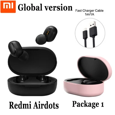 Global Version Xiaomi Redmi AirDots TWS Беспроводные Bluetooth 5,0 наушники с зарядкой 8D Bass стерео наушники с микрофоном свободные Наушники управление AI - Цвет: Global Version