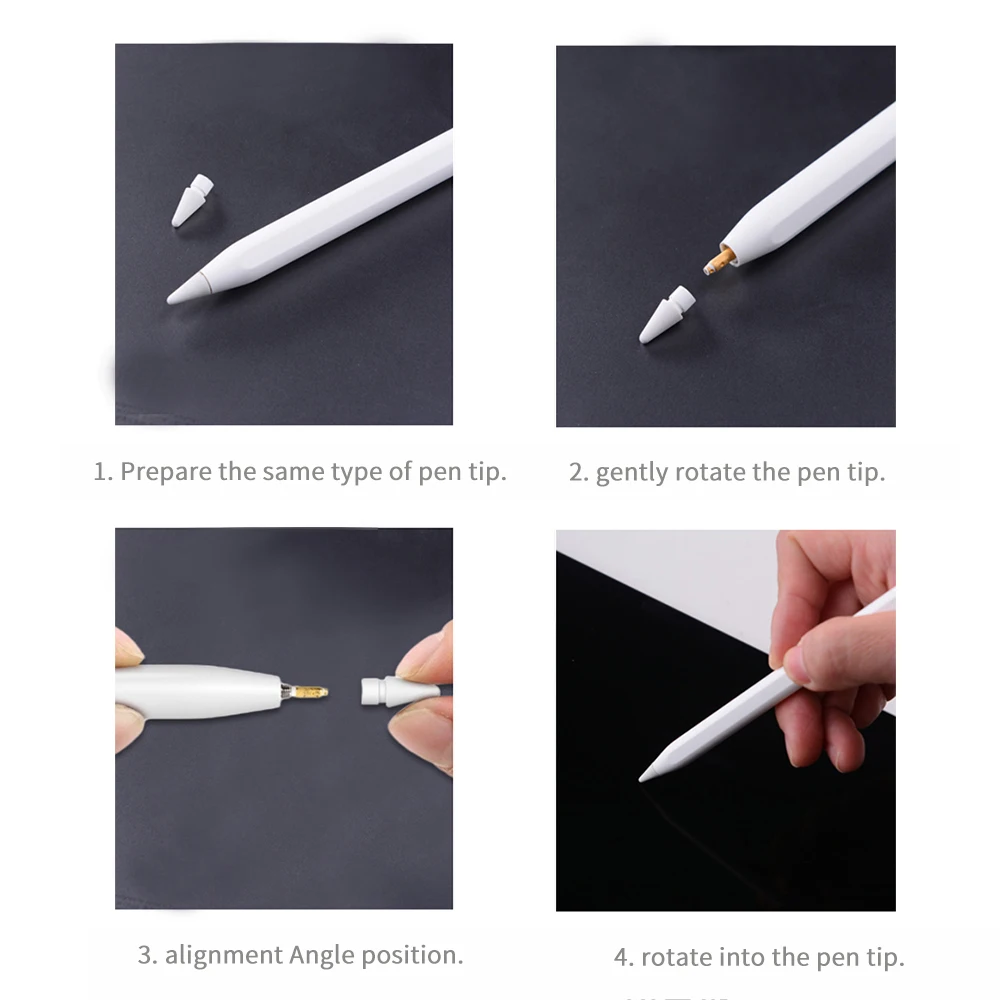 CASPTM сменный наконечник, совместимый для Apple Pencil 1-го поколения, Высокочувствительный стилус, Запасной наконечник для I Pencil 1