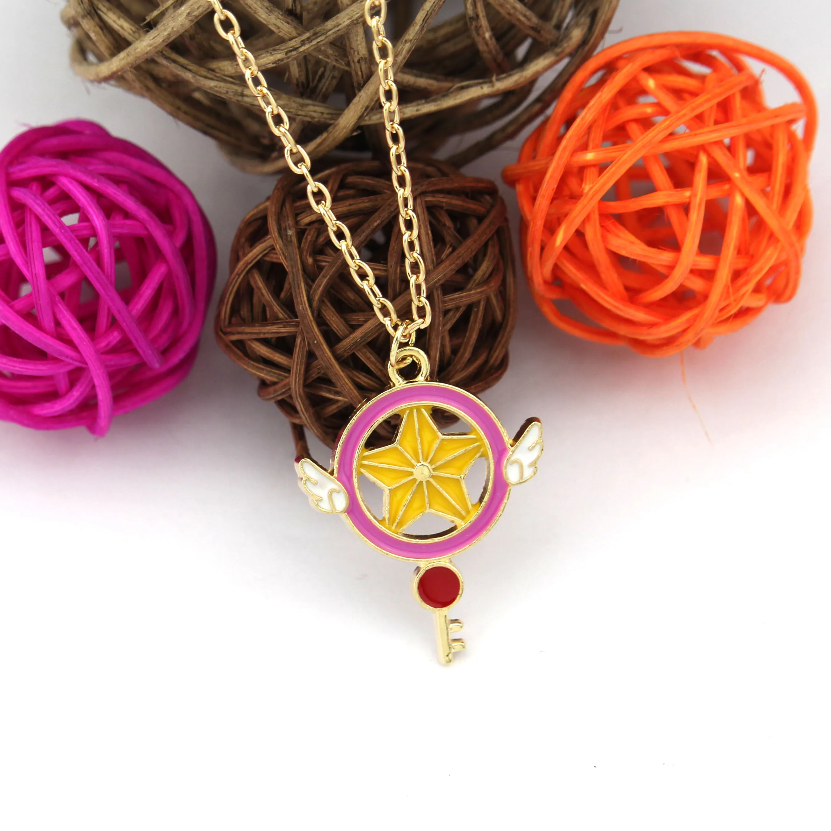 Аниме Cardcaptor Sakura ожерелье моряка из мультфильма Card Captor палочка Птица Ожерелья