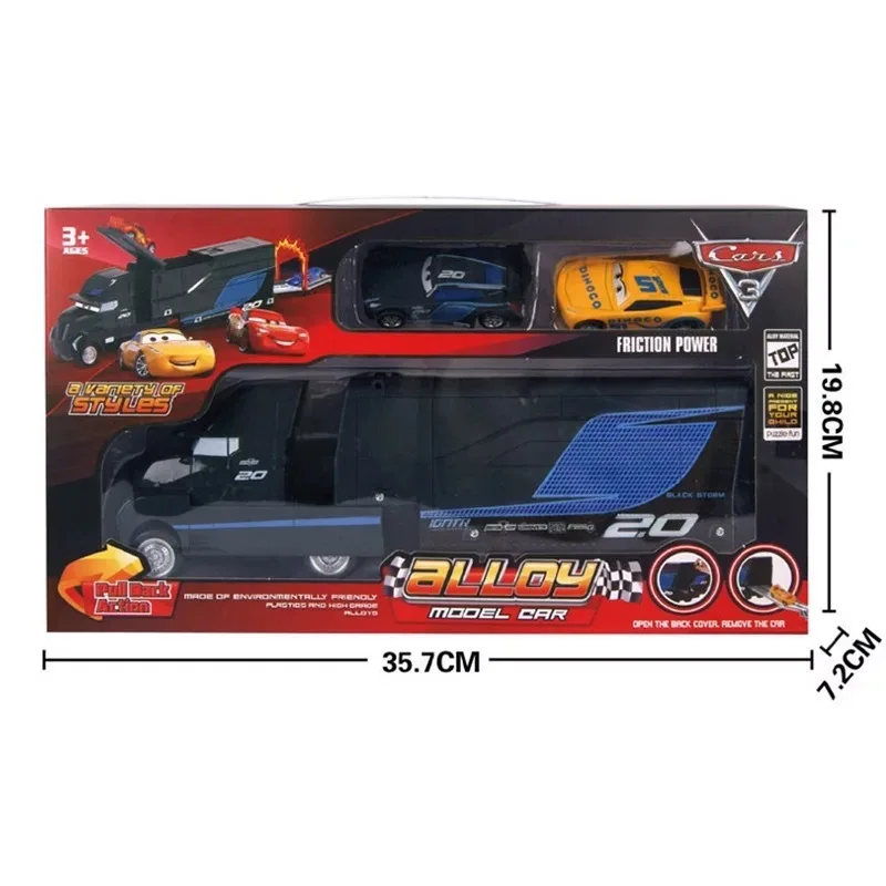 Disney Pixar Cars 3 Lightning McQueen Jackson Storm Cruz Mater Mack Uncle Truck 1:55 автомобиль из литого металла модель мальчик подарочный набор игрушка