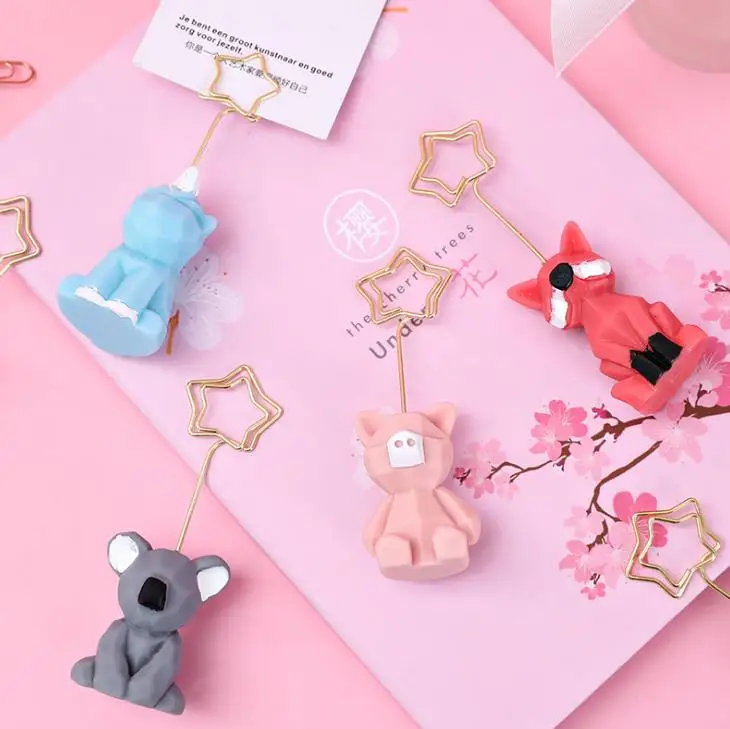 1 шт. Мультяшные каучуковые животные Единорог коала лягушка лиса свинья скрепка