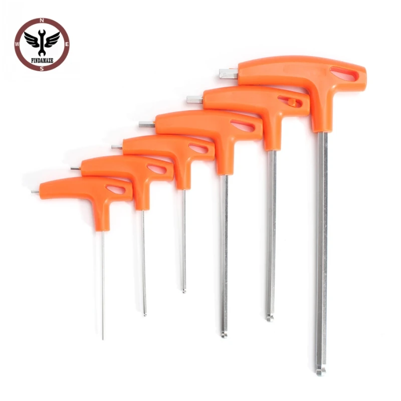 FINDAMAZE 6 шт Т Ручка с шариком Набор шестигранных ключей длинный Reach Аллен Отвертка