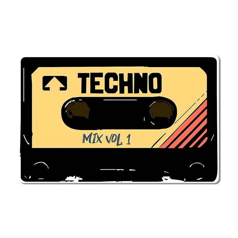 Высококачественная техническая музыкальная магнитная лента наклейка аниме