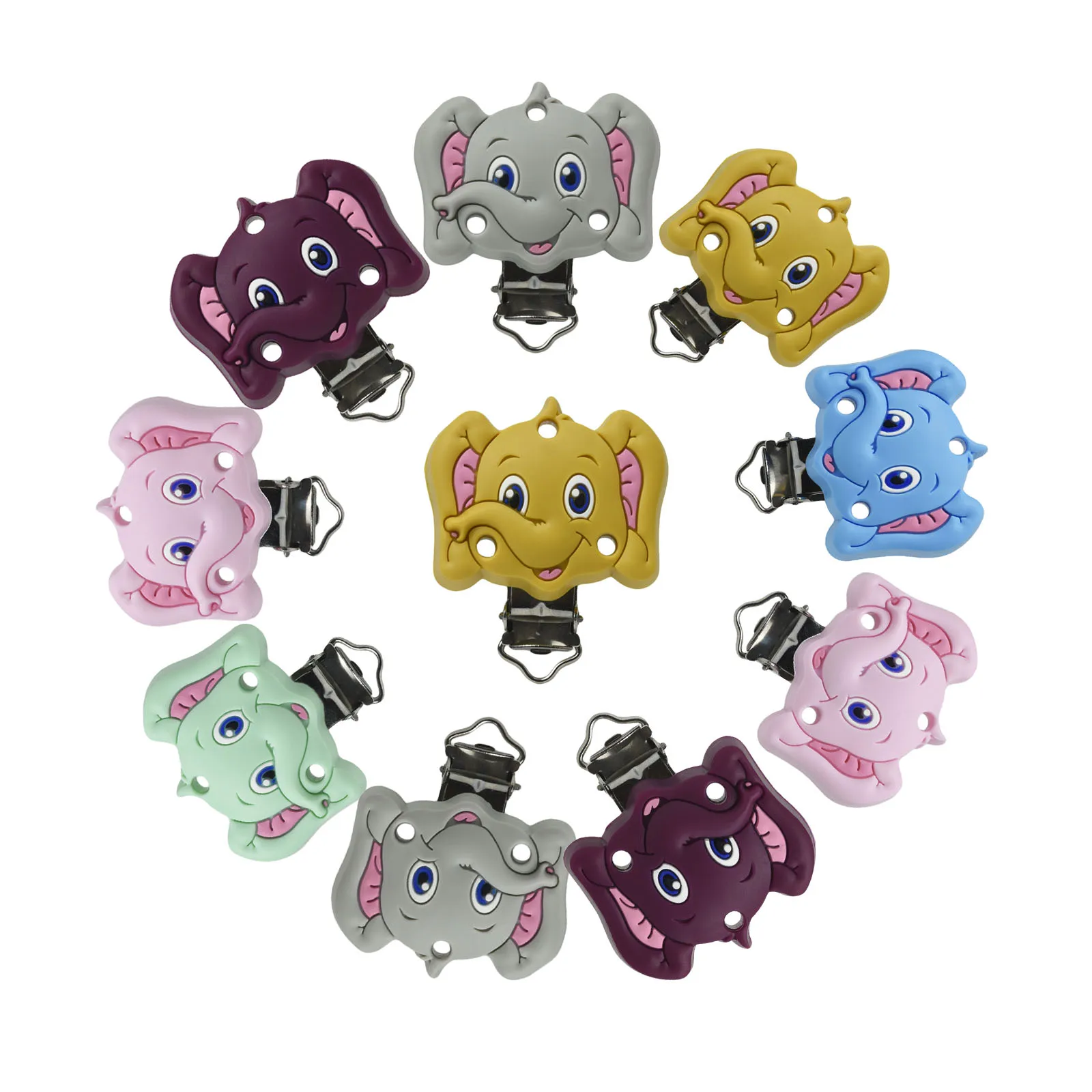 

3 PCS Cartoon Elephant Koala Unicorn Silicone Baby Pacifier Clip Pacifier Chain For Baby Teething Accessories Soother Chew Toy