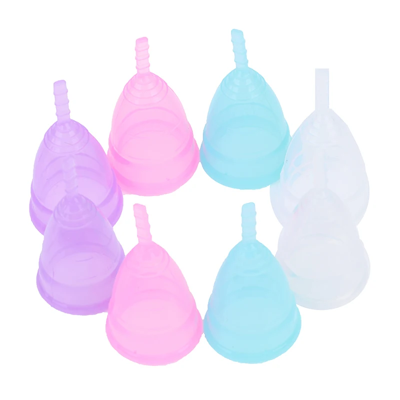 

1Pcs Menstrual Cup Medical Grade Silicone Feminine Hygiene Menstrual Lady Women Period Cup Silicone Reusable Menstrual Cup