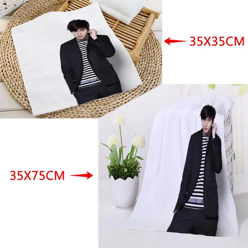 Пользовательское Lee Min Ho печатное квадратное полотенце s Впитывающее