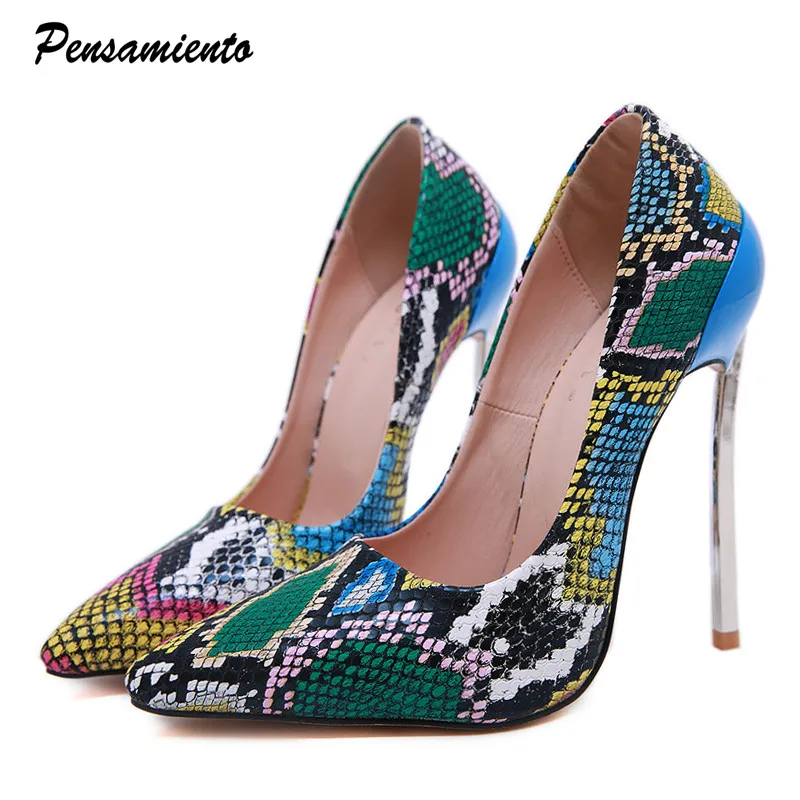 Женские туфли лодочки на ультравысоком каблуке 13 см привлекательные вечерние