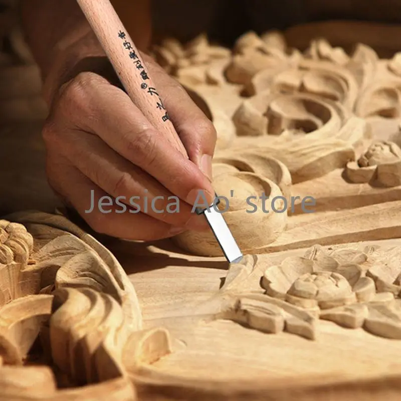 Нож для резьбы по дереву ручной работы из легированной стали SK2 набор фрез