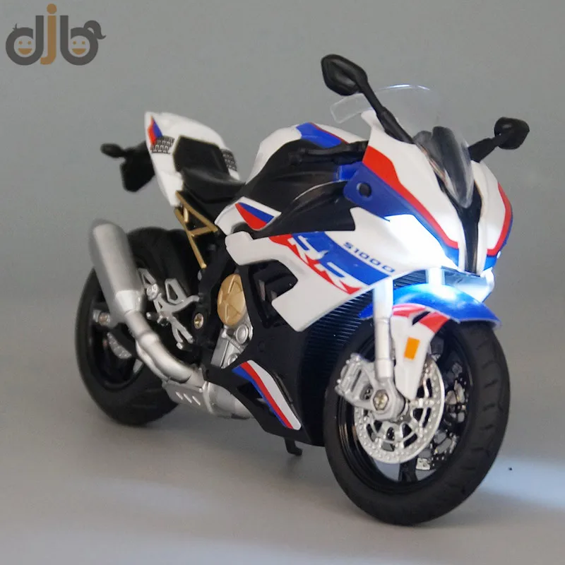 1:12 литая модель мотоцикла Игрушка S1000RR Реплика со звуком светильник том |