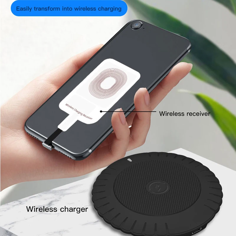 Micro USB Type C Universal Fast Wireless Charger adapter For Samsung huawei iPhone Android Qi Charging Receiver | Электроника