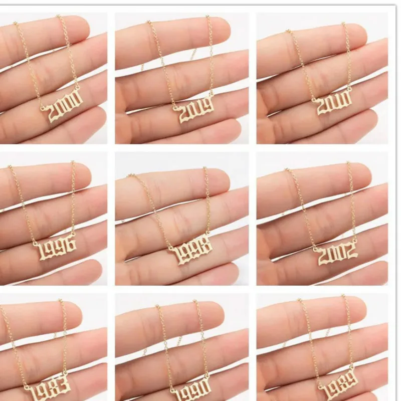 

Zciti Personalize Year Number Necklaces for Women Custom Year 1980 1989 2000 Birthday Gift from 1980 to 2020