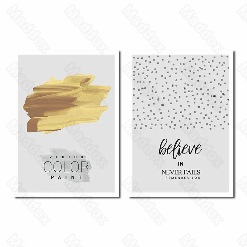 

Canvas Printing Abstract Yellow Paint Black Dots English Words Personality Creative Porch Corridor Decoration Painting