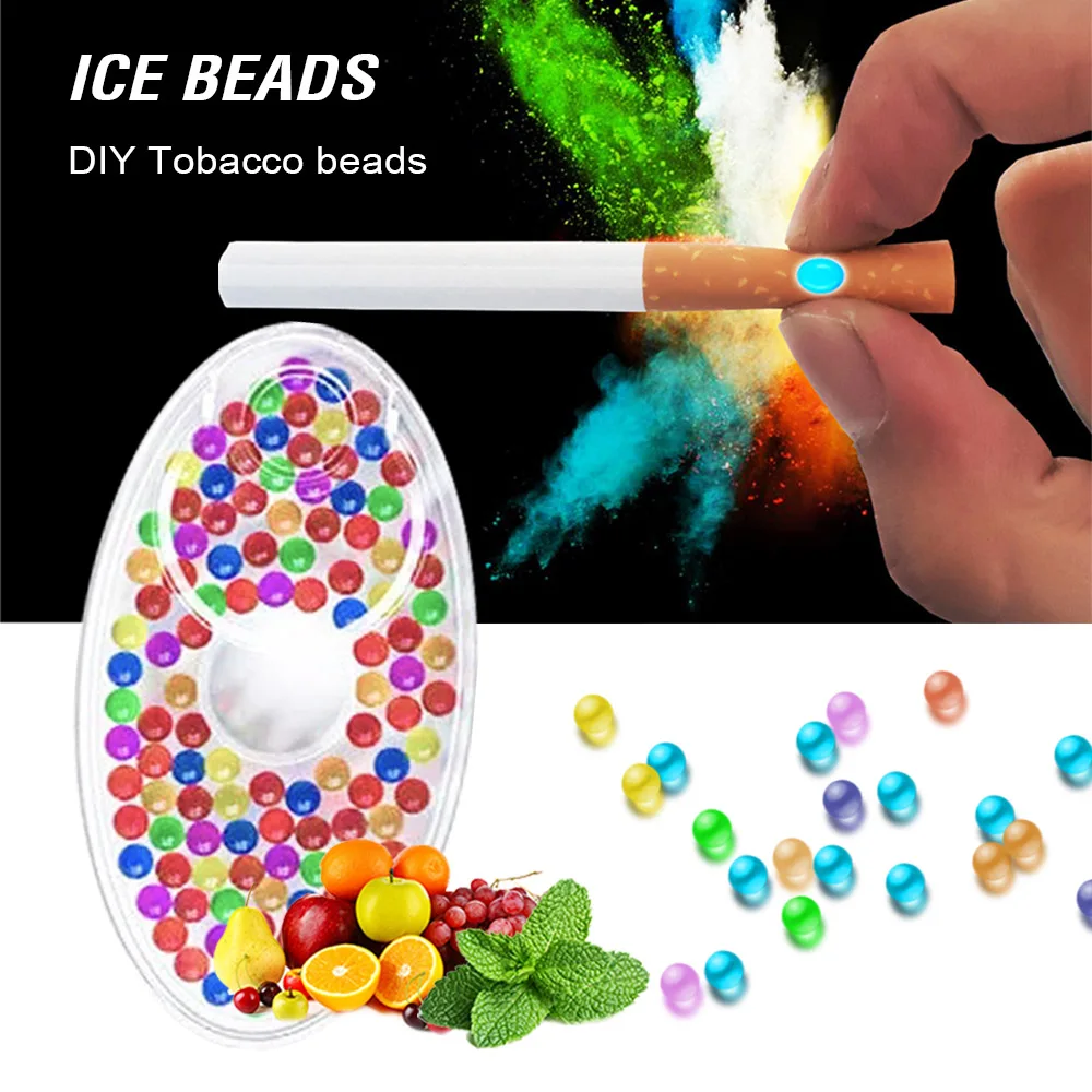 

100pcs Mixed Fruit Flavour Mint Flavor Ice Cigarette Pops Beads Cigarette Popping Capsule For Tobacco Holder Filter Smoking Tool