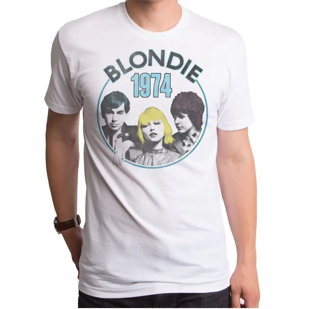 Новая Оригинальная футболка Blondie Debbie Гарри 1974 группа Фото футболки S M L X 2X Топ 2019
