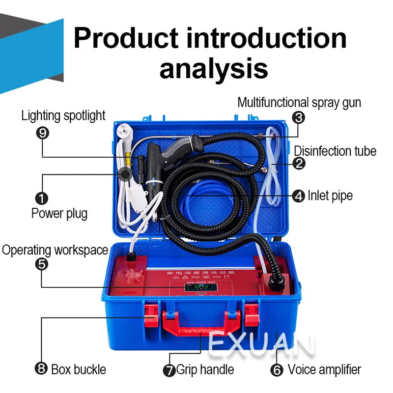 

electric appliance cleaning equipment, range hood, air conditioner, multi-function high-pressure high-temperature steam cleaner