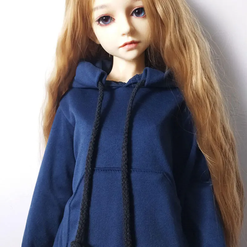 1 only coat Одежда куклы Толстовка простота длинный рукав подходит для 1/3 1/4 1/6 BJD рубашки куклы аксессуары Модная Одежда для кукол - Цвет: 1 only coat