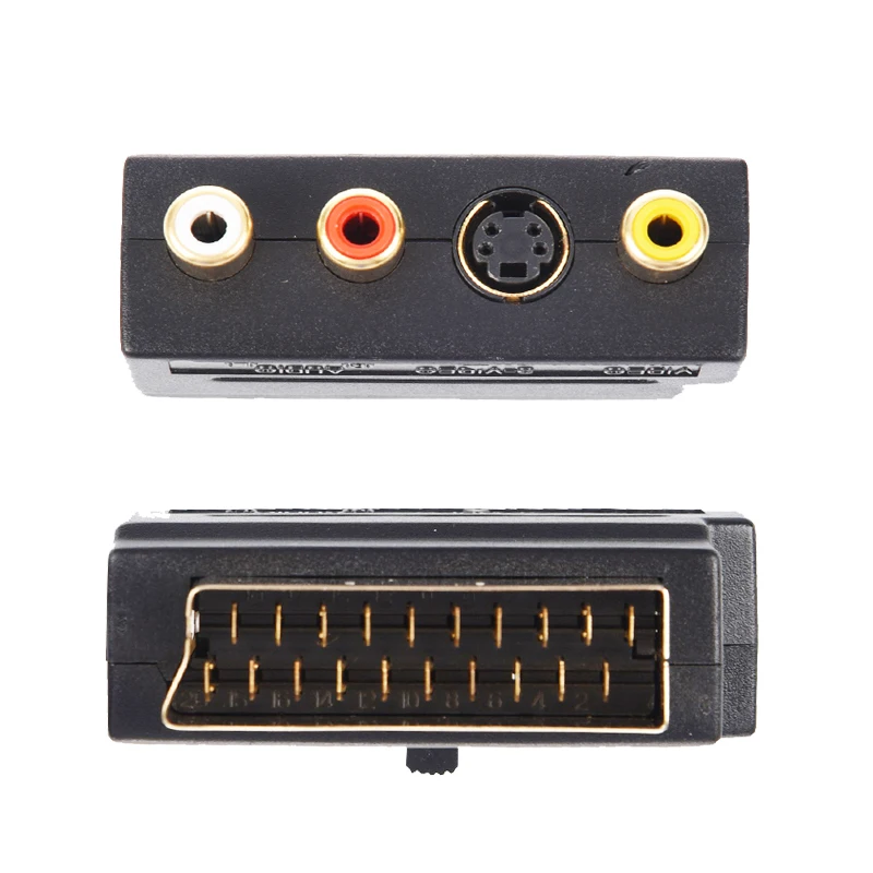 Адаптер для ввода/вывода RGB Scart в Композитный RCA + S-Video AV TV аудио адаптер видео DVD