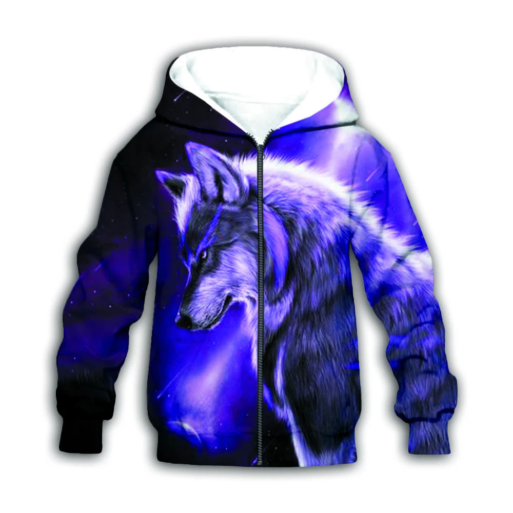 

Moon Wolf 3d printed Hoodies family suit tshirt zipper Pullover Kids Suit Sweatshirt Tracksuit/Pants 17