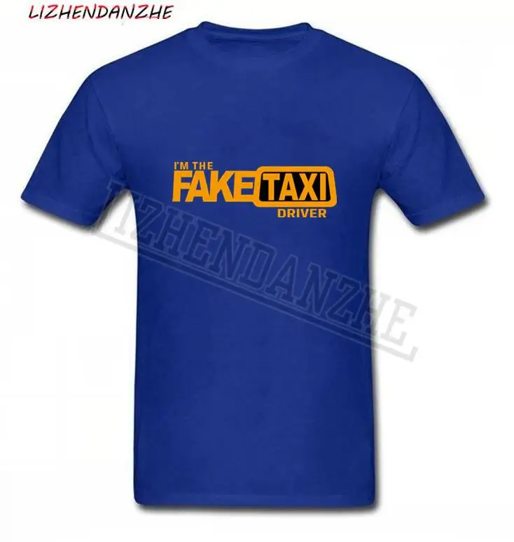 Футболка мужская с принтом фальшивых такси 100% хлопок 0273 | Мужская одежда