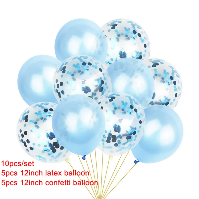 10pcs mixed 10 10 шт мульти розовое золото сердце фольгированные шары конфетти латексные воздушные шары для дня рождения вечерние украшения дети взрослые шарики для свадьбы - Цвет: 10pcs mixed 10