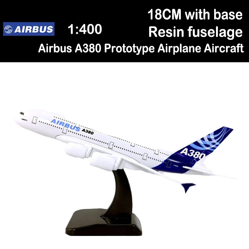 

18CM1:400 Airbus A380 Prototype Airplane Aircraft Plane Alloy Static Solide Model Base Airliner Display Adult Boy Toy Collection
