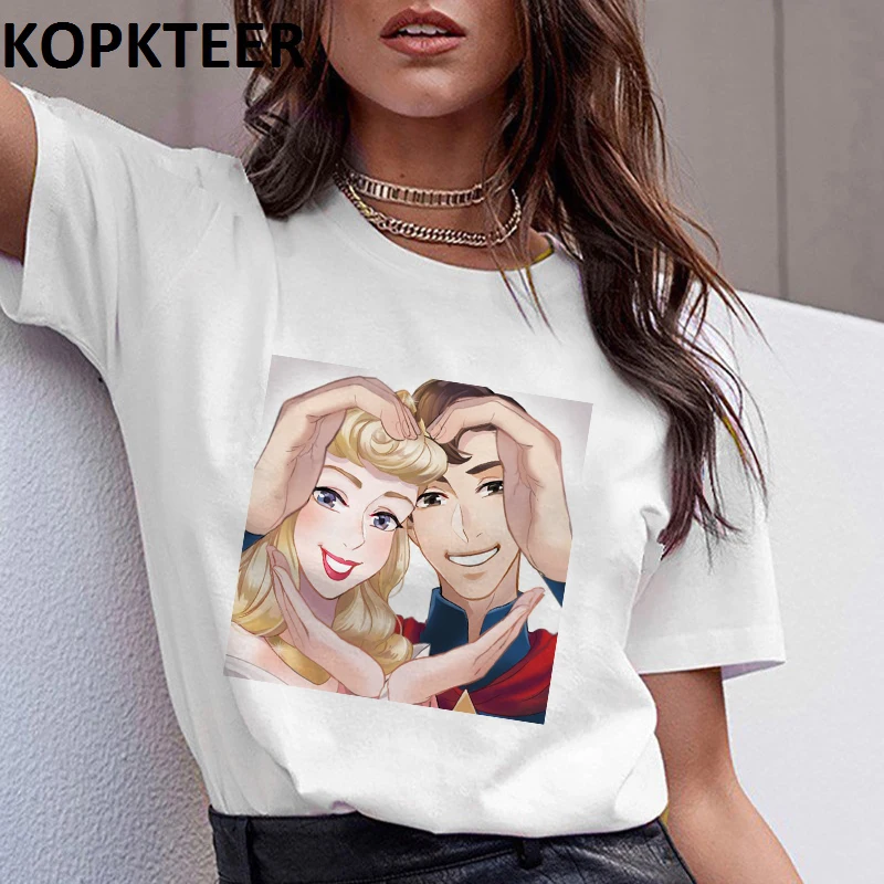 Женская одежда, футболка, Femme, Harajuku, футболка, принцесса, рисунок, графический Рисунок, футболки, уличная одежда, топы, корейский стиль, Винтаж, Camiseta Mujer