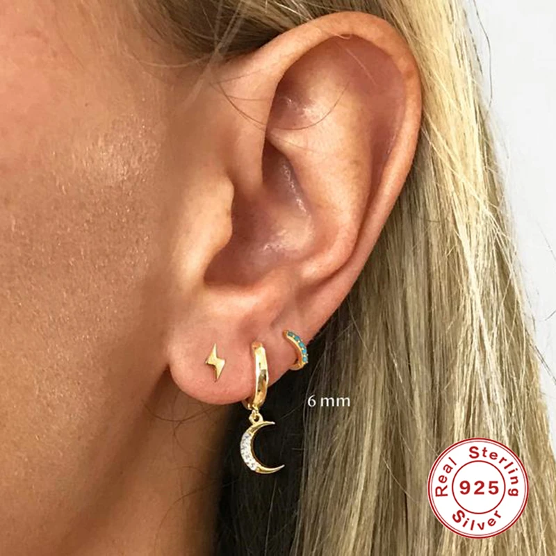 Маленькие круглые бирюзовые серьги ROXI INS для женщин и девушек свадебные