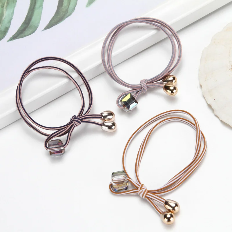 10 шт. горячая Распродажа Женская эластичная резинка для волос девушка любовь Топ