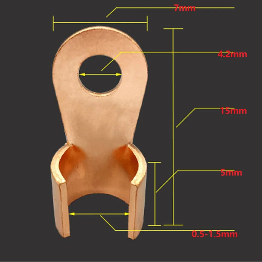 100 шт. медный терминал с открытым носом медное соединение для внешнего ротора