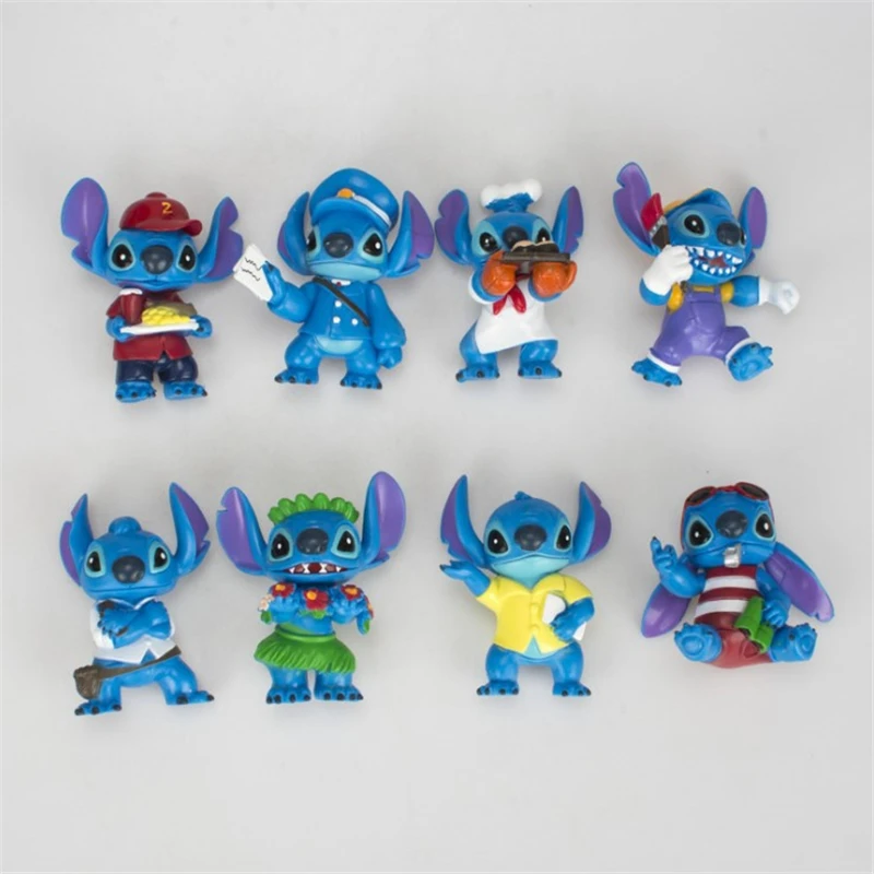 24Pcs/set Lilo &amp Stitch 6cm Action Figure Posture Anime Decoration Collection Figurine Toy model for children gift | Игрушки и хобби