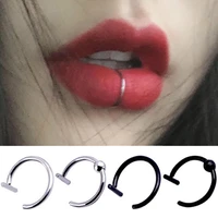stainless steel fake lip accessories for women hoop septum rings clip lip ring earring for women fake piercing body jewelry