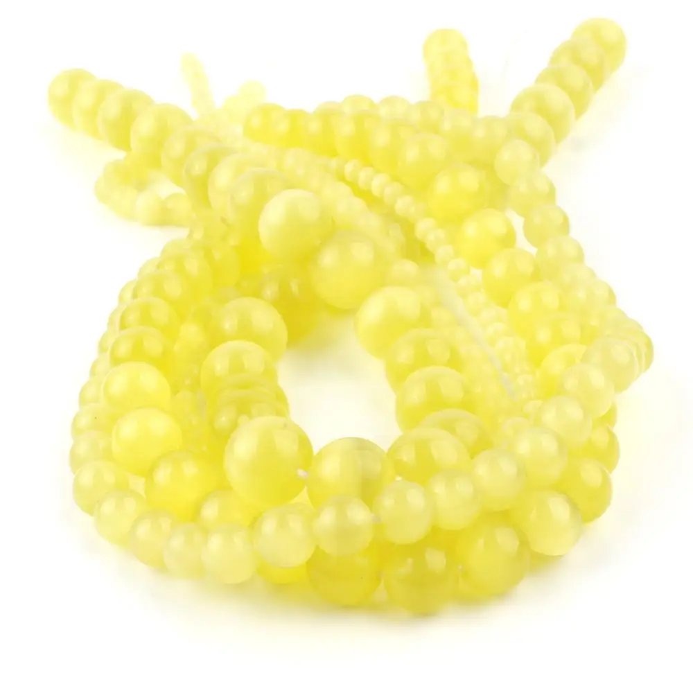 Бусины из желтого стекла для изготовления ювелирных изделий кошачий глаз 4/6/8/10/12