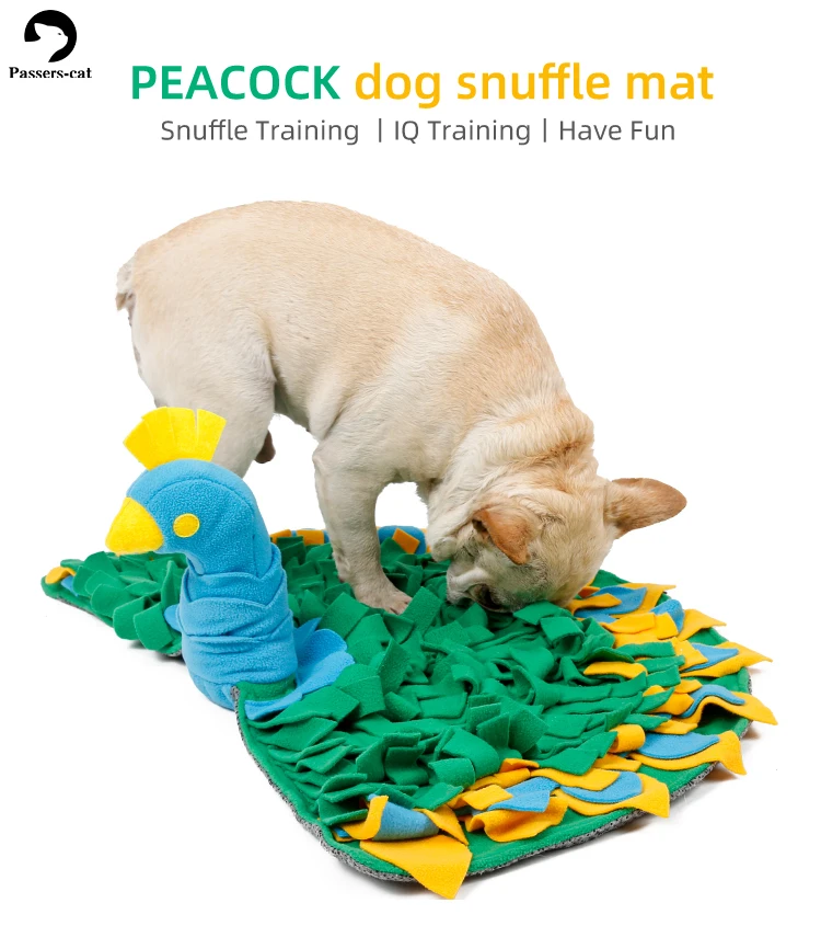 

Коврик для домашних питомцев с павлином, коврик для медленного отдыха, Тренировочный Коврик для носа, игрушка для кормления собак