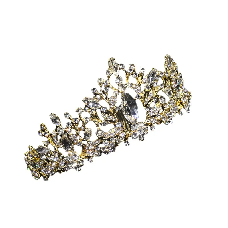 

2021 baroque crown wedding jewelry hair accessories crown bridal headdress European and American style headband