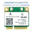 Новая беспроводная сетевая карта AC 8265 для Intel 8265HMW 2,4G5G 802.11ac 867 Мбитс Bluetooth 4,2 8265AC MINI PCI-E WIFI для Win7 8 10