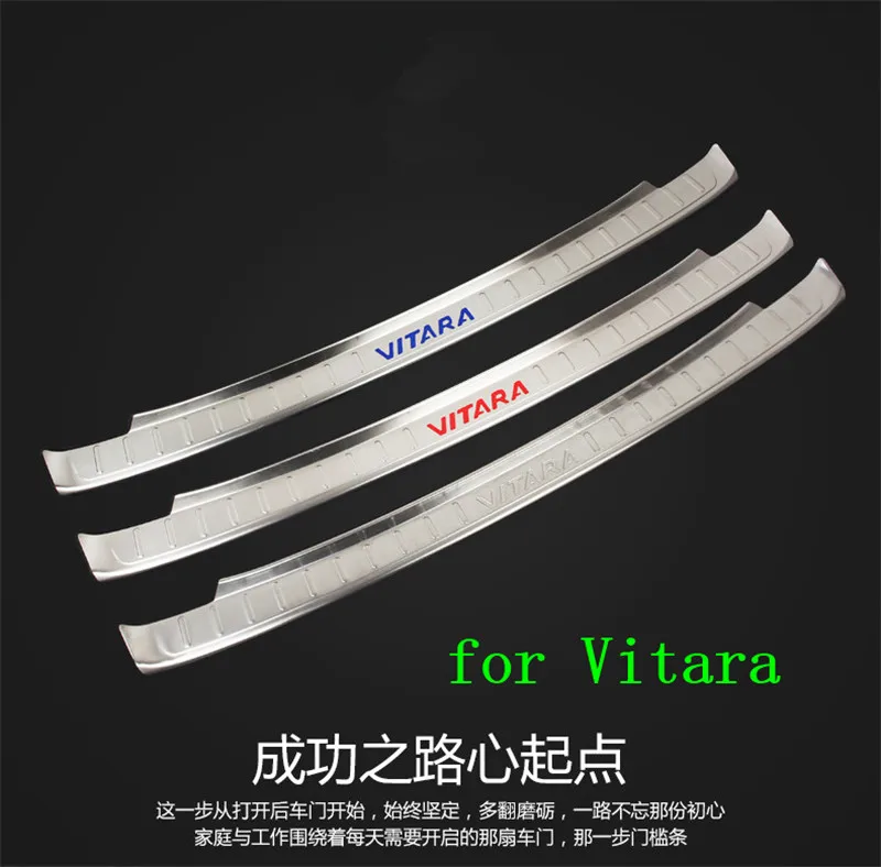 Автомобильный Стайлинг из нержавеющей стали внутренний внешний задний бампер