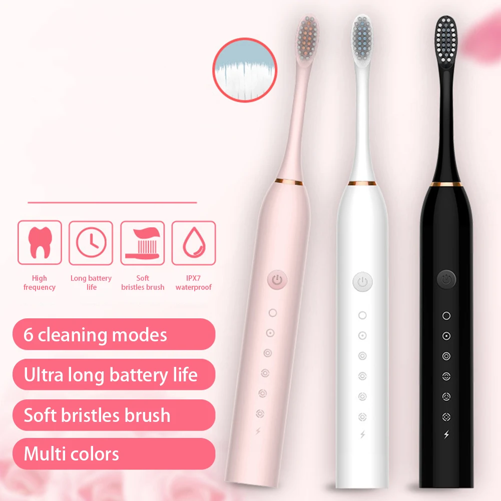 

Powerful Ultrasonic Sonic Electric Toothbrush USB Rechargeable Tooth Brush Adult Electronic Washable Whitening relax Teeth Brush