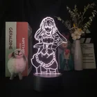 Атмосферный ночник 3D светодиодсветодиодный горничная сама детская настольная лампа для детской комнаты украшение для клуба аниме Фанаты детский подарок ночсветильник Bluetooth динамик
