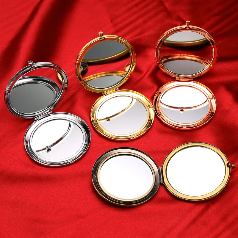 Портативное зеркало для макияжа 70 мм складные зеркальные зеркала однотонные
