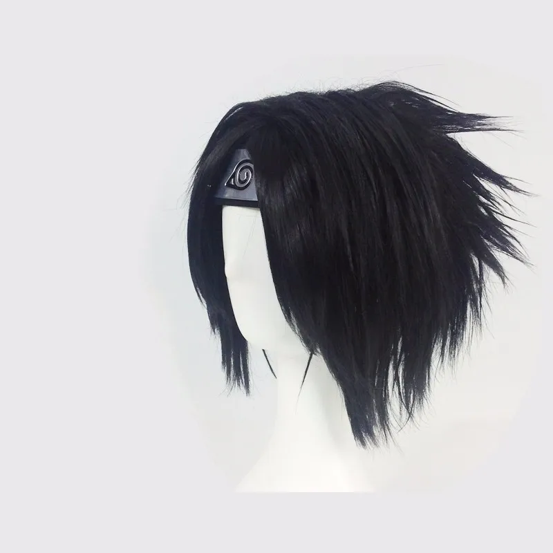 Костюм для косплея Ниндзя Учиха Саске из аниме Athemis и синяя повязка на голову